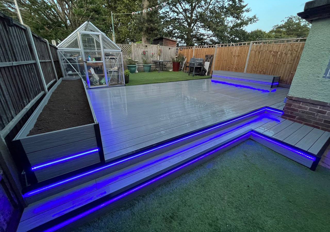 Composite Deck with LED Lighting